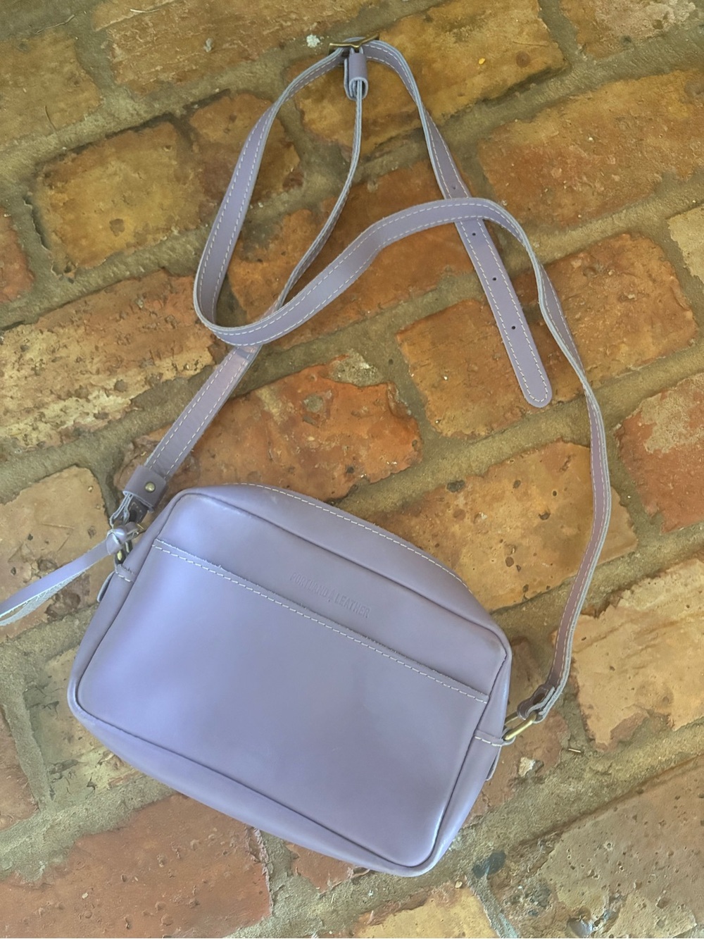 Portland Leather Lilac Crossbody Bag